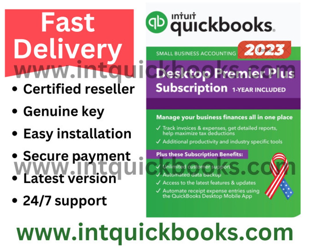 Quickbooks Desktop Premier Plus 2023 1 Year Included US Etsy