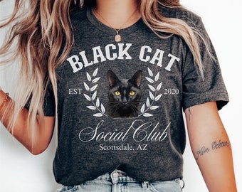 Black Cat Social Club Shirt, Black Cat Shirt, Black Cat