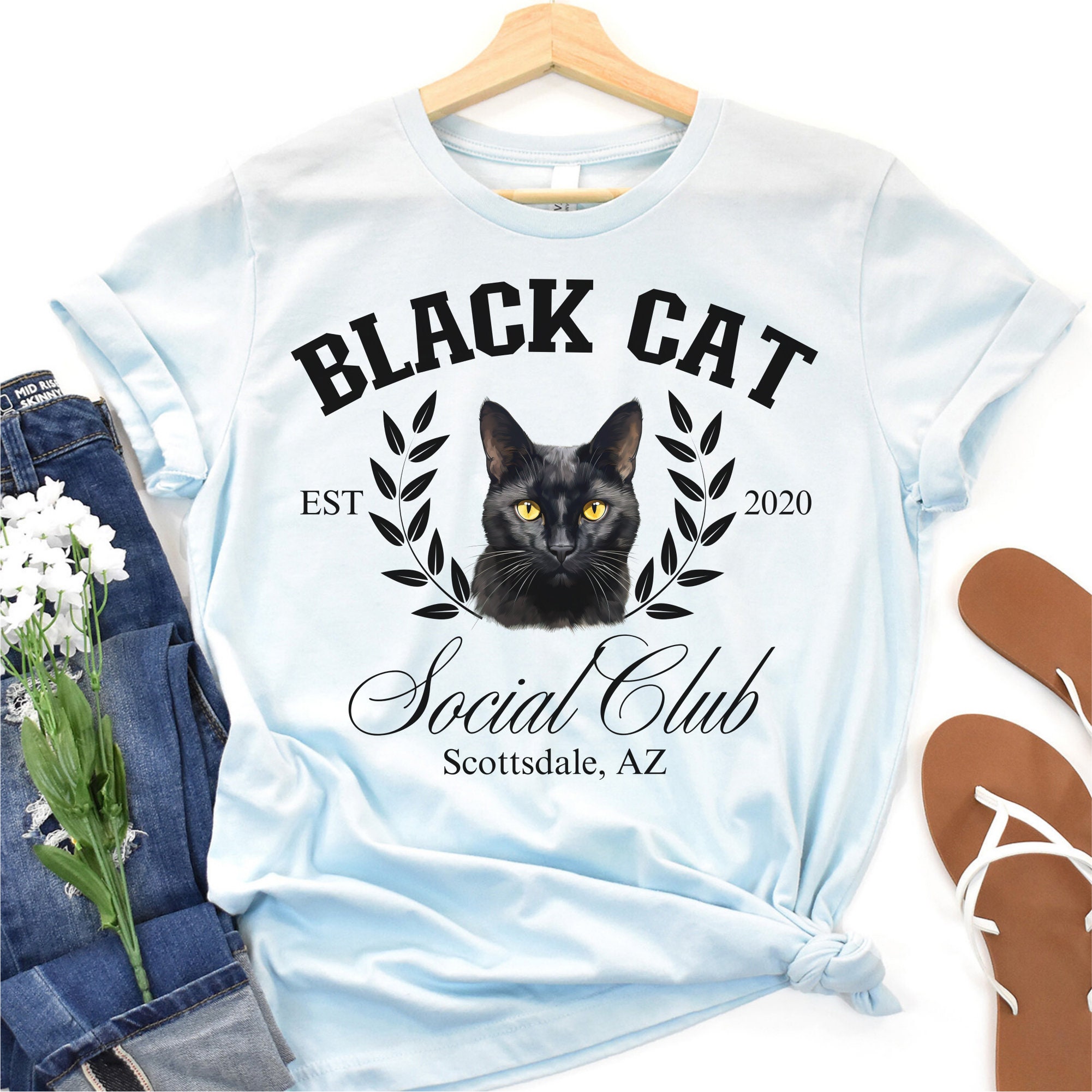 Black Cat Social Club Shirt, Black Cat Shirt, Black Cat