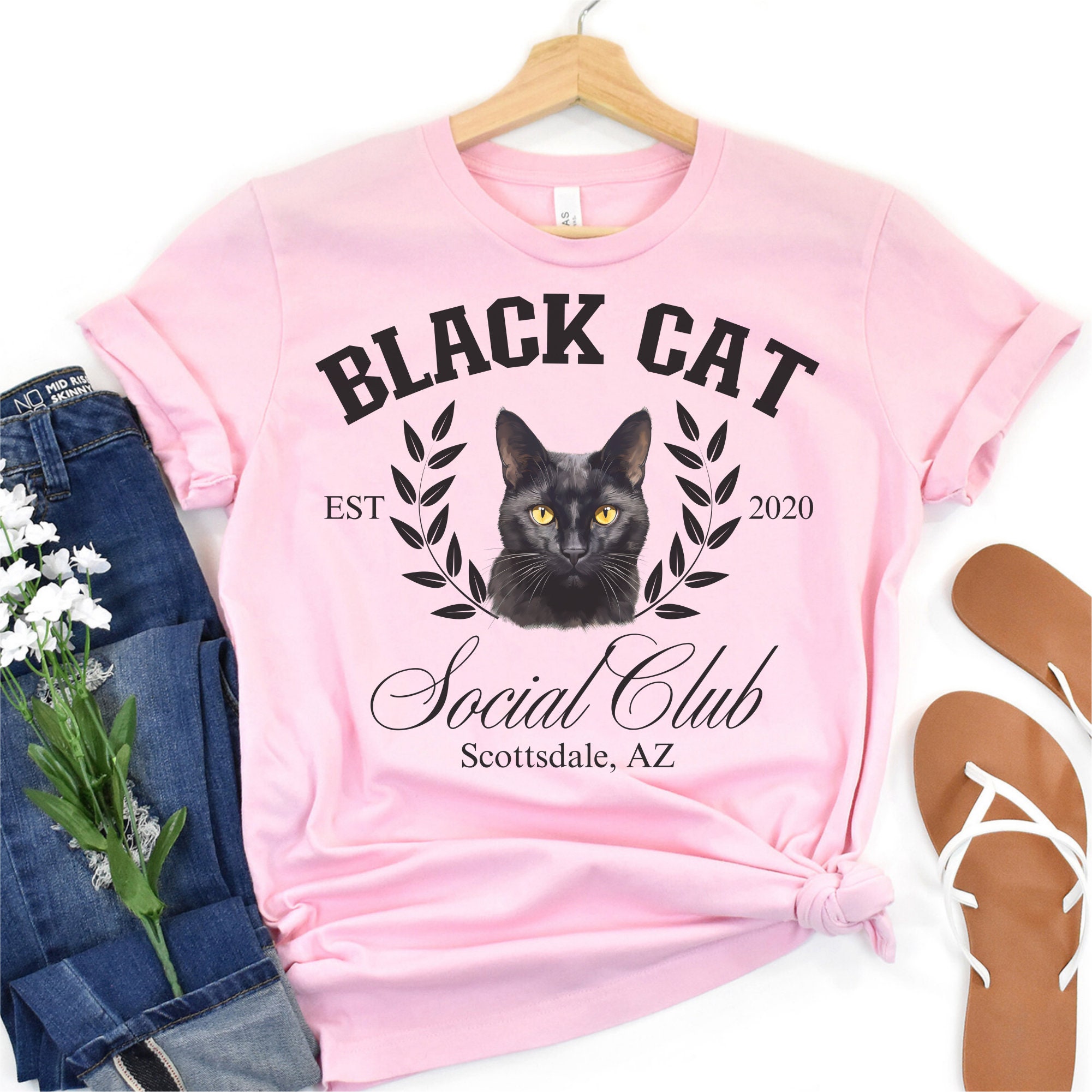 Black Cat Social Club Shirt, Black Cat Shirt, Black Cat