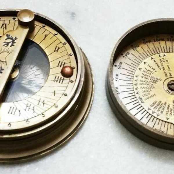 Vintage Brass Sundial Compass The Mary Rose Poem Compass Maritime Mary Rose Replica Direction Brass Compass Antique Compass engraved compass