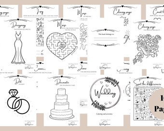 Wedding activities for kids 16 pages