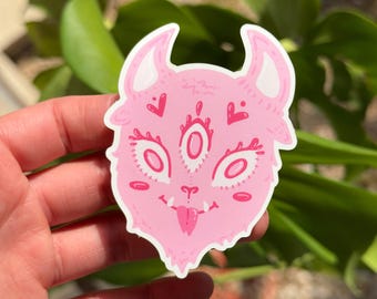 Cute Devil Stickers, Pastel Vinyl Sticker