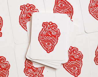 The Heart Card | Handmade Print | Milagro Little Miracle Card