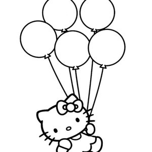 24 Pieces of Hello Kitty Coloring Pages / Coloring Page for Children / Activities Page for Children image 8