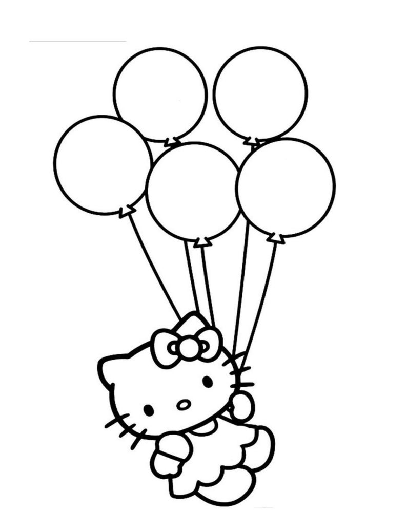 24 Pieces of Hello Kitty Coloring Pages / Coloring Page for Children / Activities Page for Children image 8