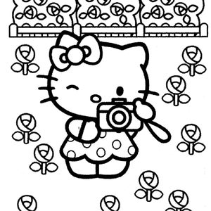 24 Pieces of Hello Kitty Coloring Pages / Coloring Page for Children / Activities Page for Children image 4