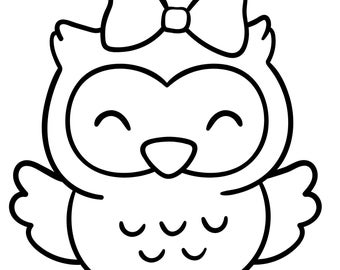 35 Pieces of Owl Painting / Coloring Page for Children /Activities for Children