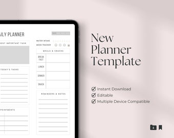 Daily Planner | Digital Download | Instant Download | Daily Printable Planner