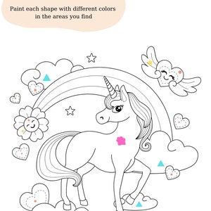 Colorful Unicorn Coloring | Coloring Pages for Kids | Unicorn Art ...