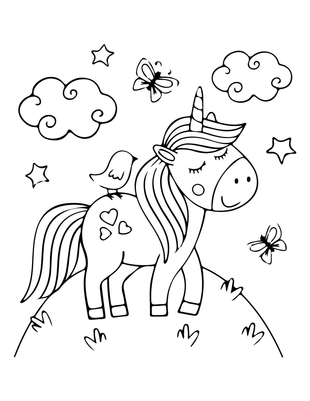 100 Pieces Unicorn Coloring Pages | Coloring Page for Children