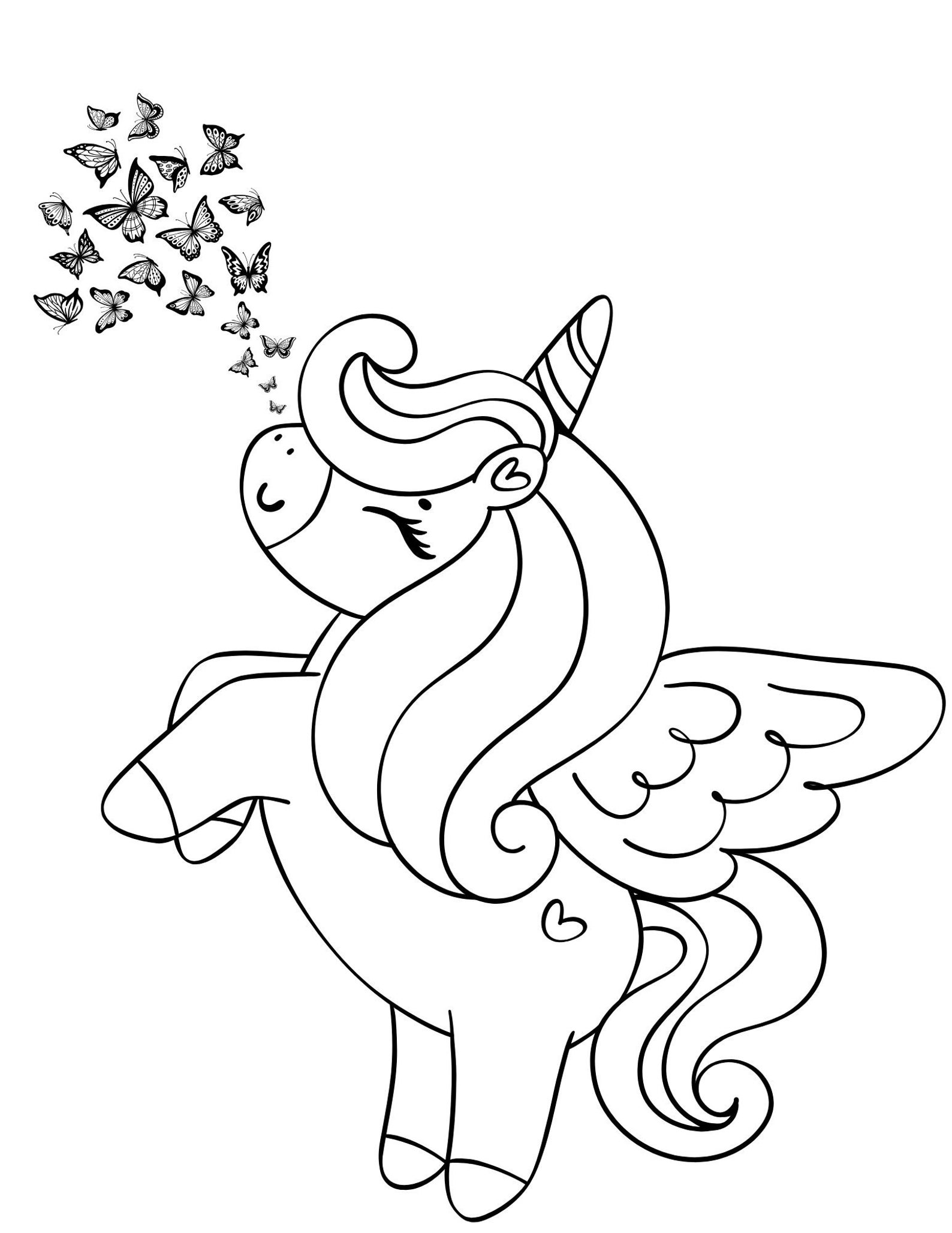 100 Pieces Unicorn Coloring Pages | Coloring Page for Children ...