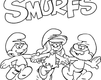 55 Pieces of Smurfs Coloring Pages / Coloring Pages for Children / Activities for Children