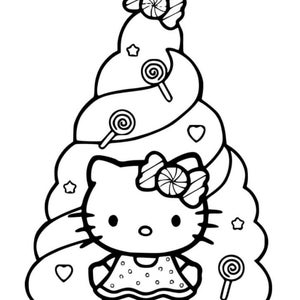 24 Pieces of Hello Kitty Coloring Pages / Coloring Page for Children / Activities Page for Children image 7