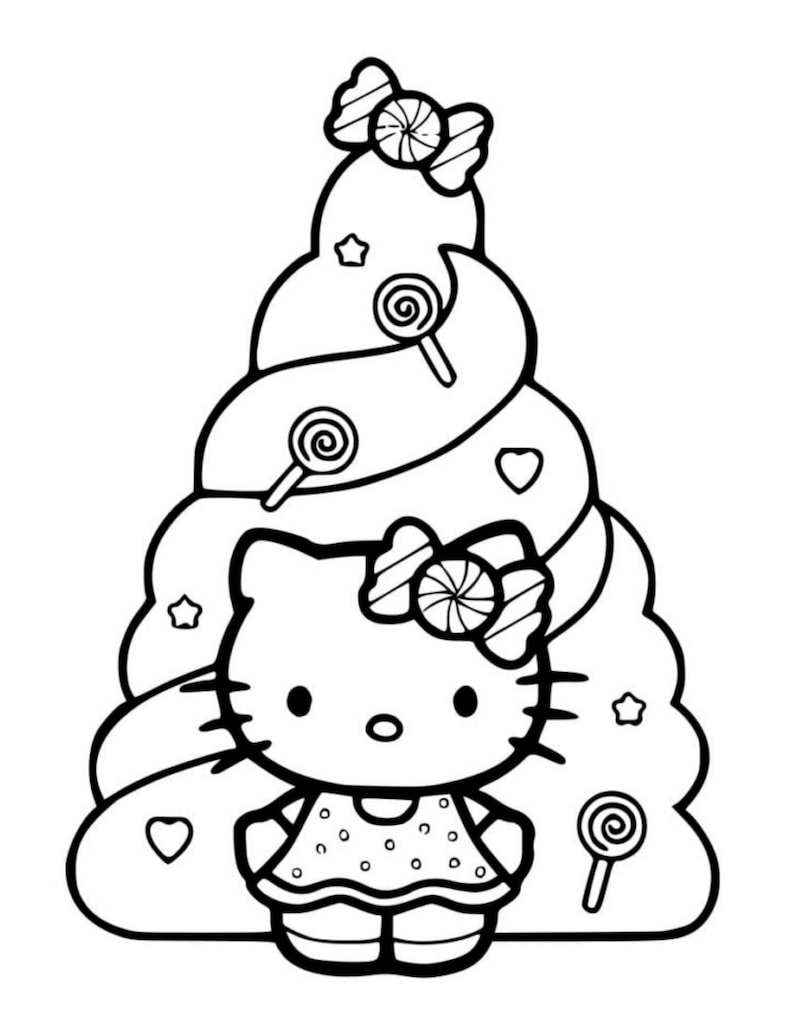 24 Pieces of Hello Kitty Coloring Pages / Coloring Page for Children / Activities Page for Children image 7