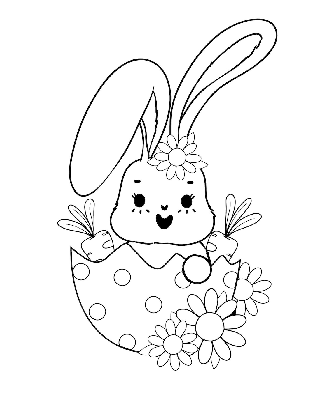  50 Stück Hasen ausmalen zum ausmalen für Kinder - Etsy.de 