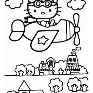 24 Pieces of Hello Kitty Coloring Pages / Coloring Page for Children / Activities Page for Children image 5