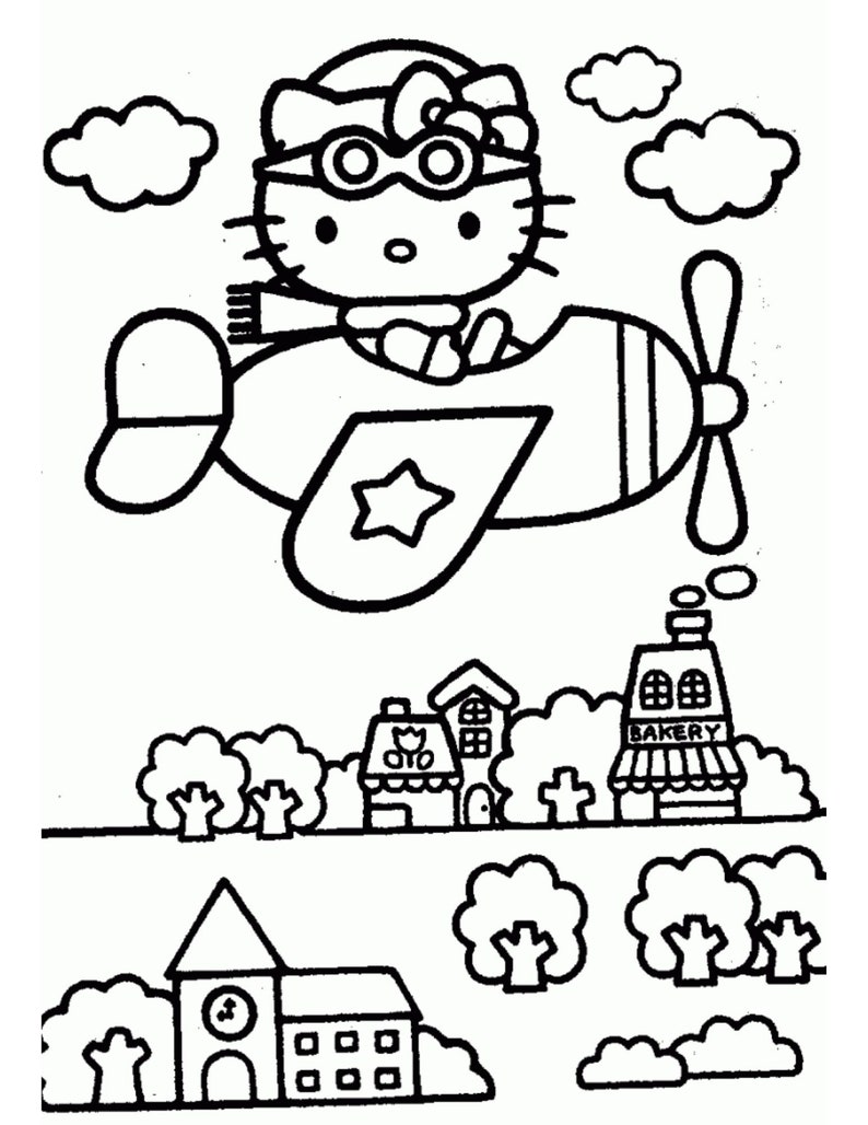 24 Pieces of Hello Kitty Coloring Pages / Coloring Page for Children / Activities Page for Children image 5