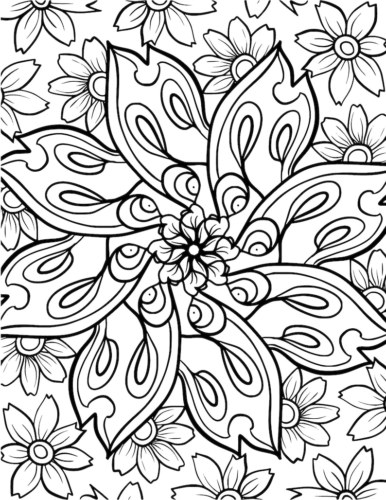 Flower Coloring Pages | 40 Coloring Pages | Coloring for Children ...
