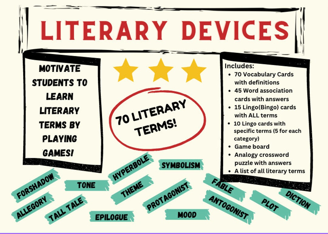 Literary Devices Englishlanguage Arts Etsy