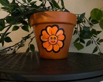 Happy Flowers Plant Pot (Warm Tones)