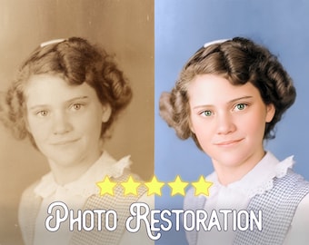 Le meilleur service de restauration de photos ! Laissez-nous restaurer et colorer l'ancienne image, améliorer la qualité, restaurer l'ancienne image, retoucher une photo, supprimer le flou