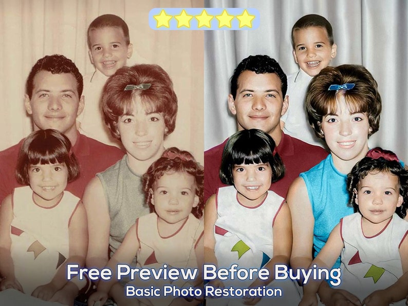 Free Preview Photo Restoration Service. Preview Before Buying!