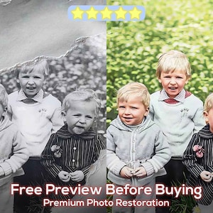 Pro Photo Restoration Service! Let us Restore and Colorize Old Images, Improve Quality, Restore Old Picture, Enhance Quality, Remove Blur