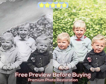 Pro Photo Restoration Service! Let us Restore and Colorize Old Images, Improve Quality, Restore Old Picture, Enhance Quality, Remove Blur