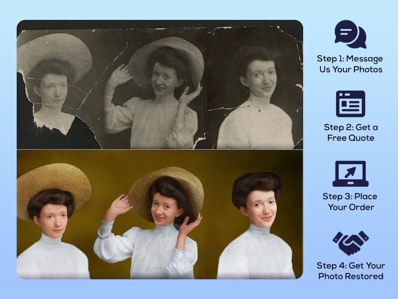 Free Preview Photo Restoration Service Let us Restore and Colorize Old Images, Improve Quality, Restore Damaged Photos, Remove Blur, Gift image 10