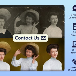 Free Quote Photo Restoration, Cotnact Photo Restoration, Free Estimation before Repairing Old Image