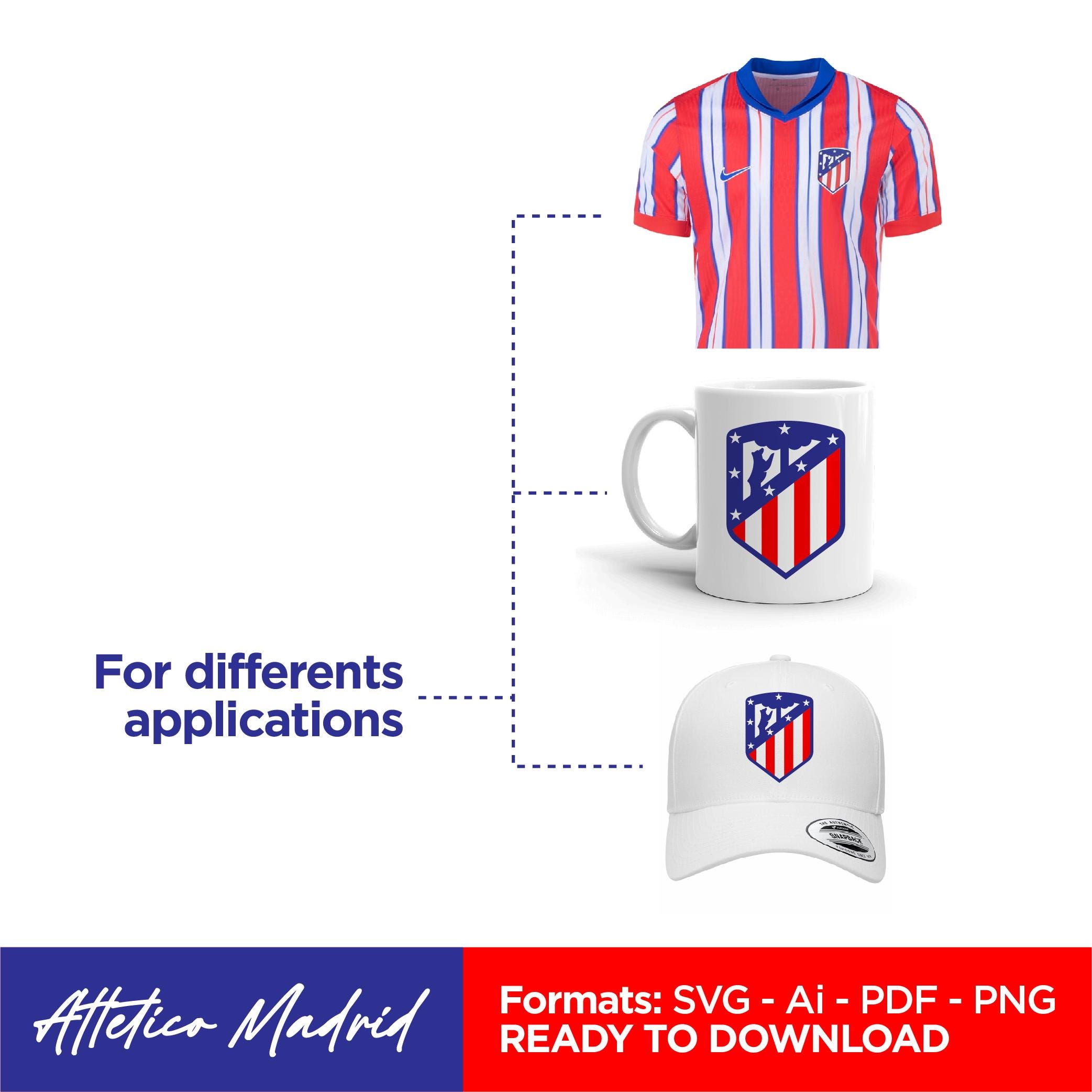 Atletico Madrid Logo SVG: Vinyl Cut File (digital Download) - Etsy