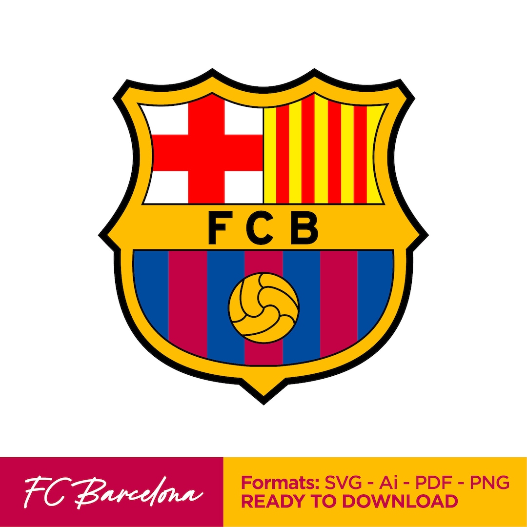 FC Barcelona Logo Barca SVG Pdf Ai PNG Ready to Cut on Vinyl Etsy UK