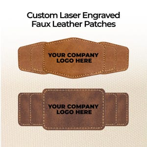 Custom Laser Engraved Faux Leather Patches | Personalized Business Branding