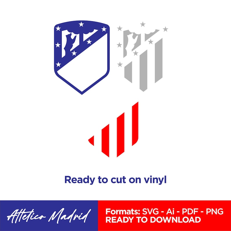 Atletico Madrid Logo SVG: Vinyl Cut File (digital Download) - Etsy