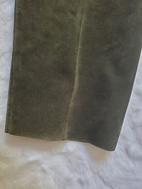 Vintage Loden Green Leather Pants - image 10
