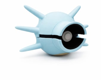 Horsea Pokeball Decor, Pokemon Ball Display, 3D gedrucktes Pokemon Geschenk, Horsea Display Figur, Gaming Room Decor, Schreibtisch Regal Sammlerstück