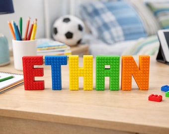 Personalized 3D Printed Brick Letters – Nursery Name Decor