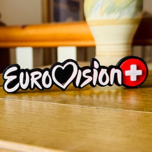 Custom Eurovision Freestanding 3D Sign – European Country Flags – Personalised Decor