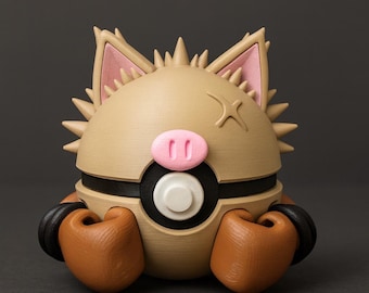 Primeape Pokeball Figur | 3D gedrucktes Pokémon-Dekor