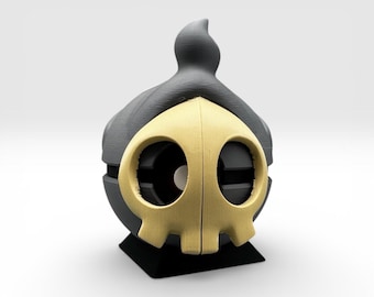 Duskull Pokeball Decor, 3D gedruckte Pokemon Ball Display, Ghost Typ Schreibtisch Dekor, Gamer Regal Ornament, Pokemon inspiriertes Geschenk