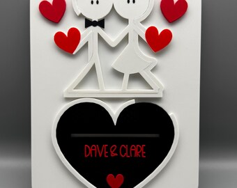 Personalized Couple Ornament | 3D Printed Anniversary Keepsake