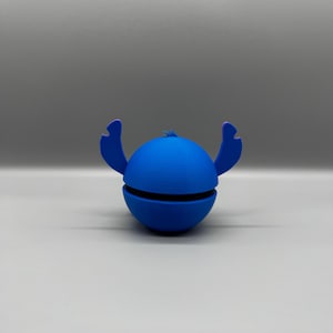 3D Printed Stitch Figure Pokeball | Anime Gamer Desk Decor image 10