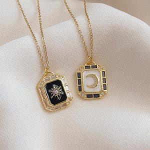 Sun and Moon Necklaces, Couple Necklaces, Best Friend Necklaces, Matching Necklaces, Celestial Necklace, Sun Moon Necklace