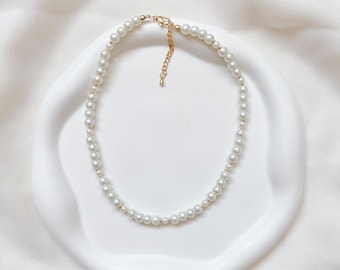 Collier de perles | Acier inoxydable, Collier de perles, Bijoux faits main, Collier d'été, Collier de perles, Cadeau d'anniversaire, Cadeau pour elle