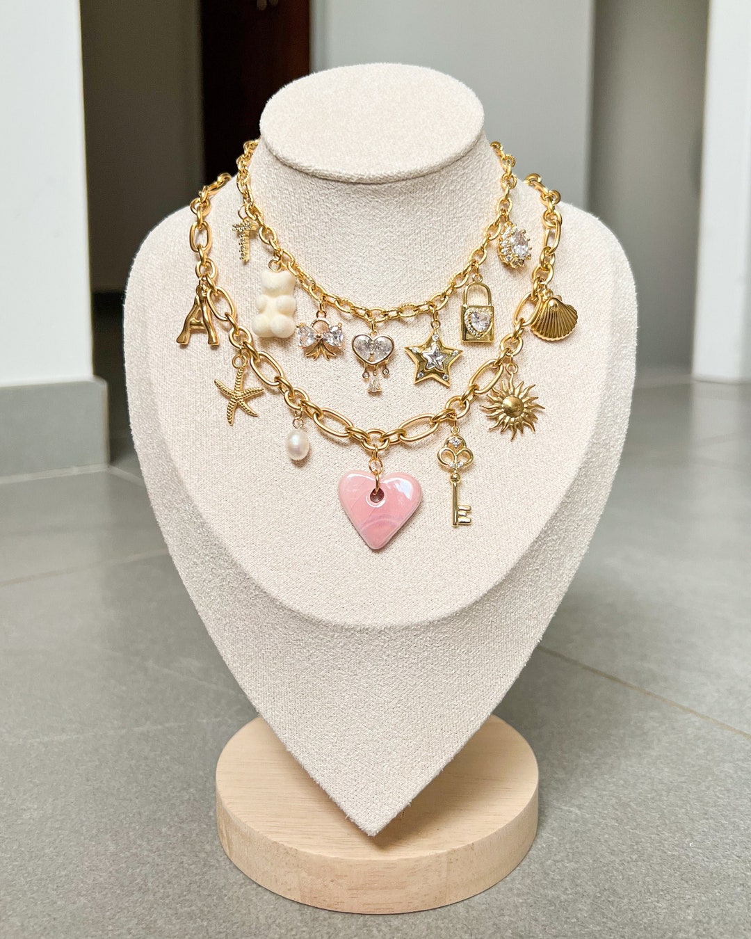 Custom Charm Necklace Chunky Charm Necklace, Pick Your Charms, Build Your Own Charm Necklace