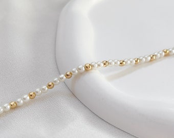 Pearl Bracelet | Beaded Bracelet, Handmade Jewelry, Dainty Pearl Bead Bracelet, Gift for Her, Birthday Gift