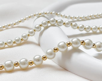 Ras de cou en perles | Acier inoxydable, Collier de perles, Bijoux faits main, Collier d'été, Collier de perles, Cadeau d'anniversaire, Cadeau pour elle