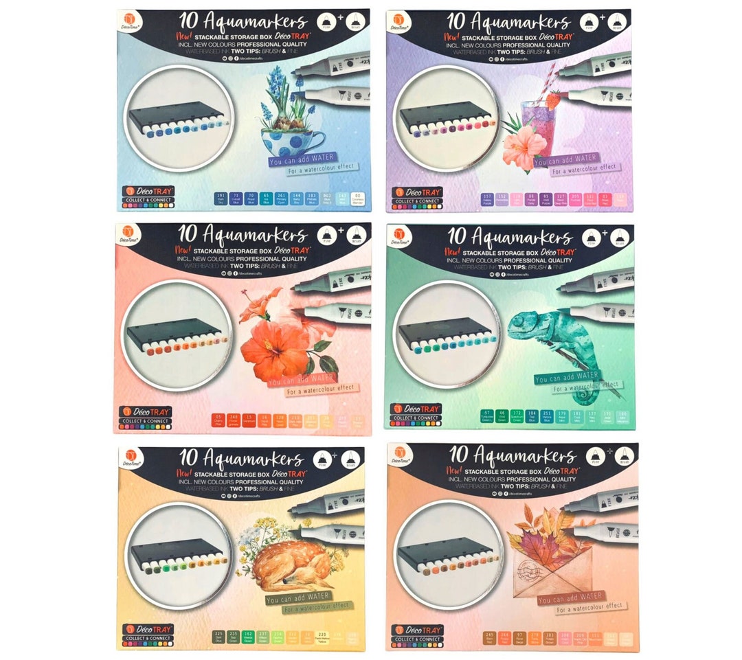 60 Aquamarkers Set of Watercolor Markers Coloring Markers - Etsy