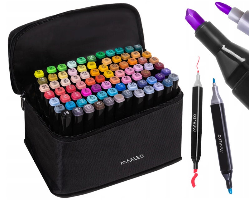 80 Markers For Adult Coloring Book Dual Brush Pens Markers SetArt Pens with  Fine